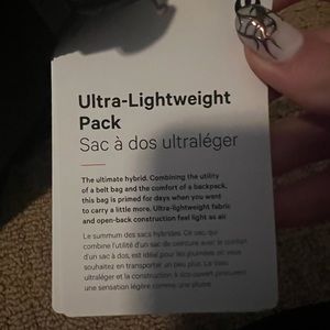 lululemon ultra light weight pack